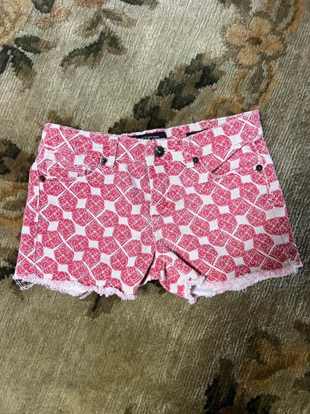 Lucky Brand Pink Patterned Girls' Denim Shorts